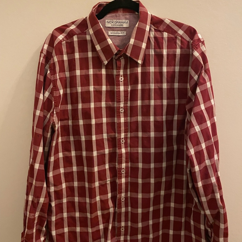 A Nick Graham extra large plaid button down.
